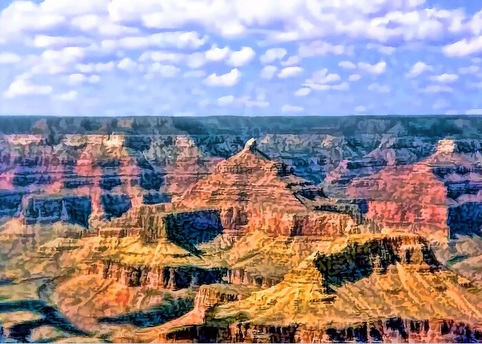 Grand Canyon Greeting Card featuring the painting Grand Canyon by Tracie Schiebel