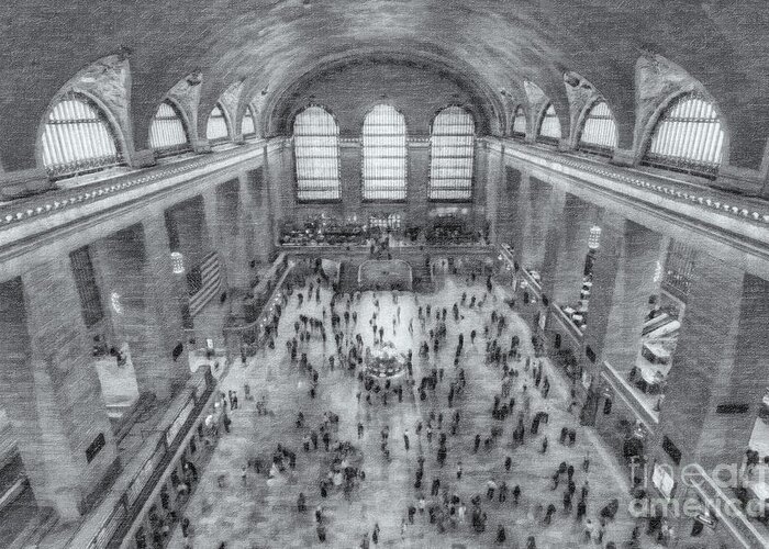 Clarence Holmes Greeting Card featuring the photograph Grand Central Terminal Main Concourse II by Clarence Holmes