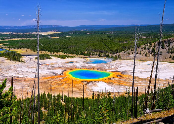 Grand Prismatic Spring Greeting Card featuring the photograph Grand Prismatic Spring 2013 by Greg Norrell