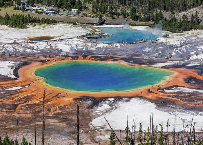 Tranquility Greeting Card featuring the photograph Grand Prismatic Spring Whole View by Nick