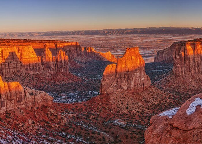 Panoramic Prints Greeting Card featuring the photograph Grand View Sunrise by Darren White