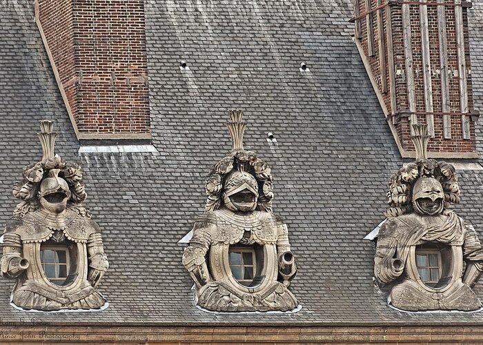 Army Museum Of France Greeting Card featuring the photograph Guardians On The Roof - 2 by Hany J