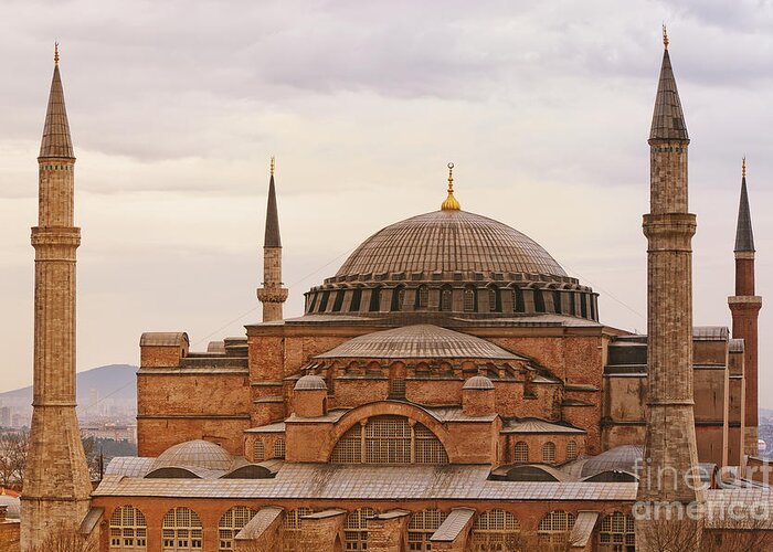 Turkey Greeting Card featuring the photograph Hagia Sophia 06 by Antony McAulay
