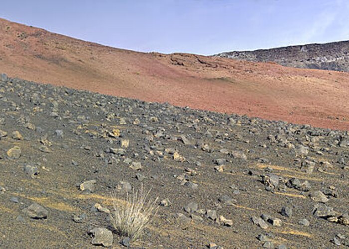 Rocks Greeting Card featuring the photograph Haleakala Pano Two by Peter J Sucy