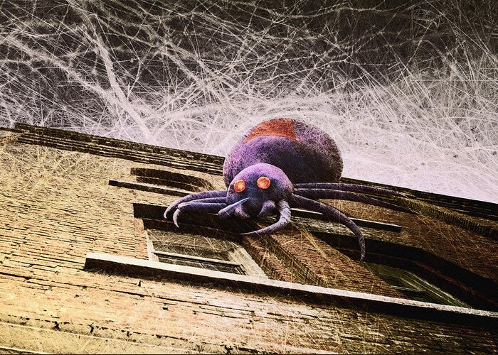 Spider Greeting Card featuring the photograph Halloween is Coming by Sue Capuano