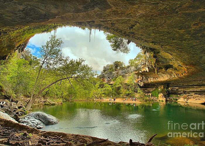 Hamilton Pool Greeting Card featuring the photograph Hamilton Pool - Dripping Springs Texas by Adam Jewell