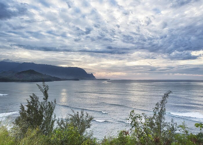 Sunset Greeting Card featuring the photograph Hanalei Bay Sunset - Princeville- Kauai - Hawaii by Belinda Greb