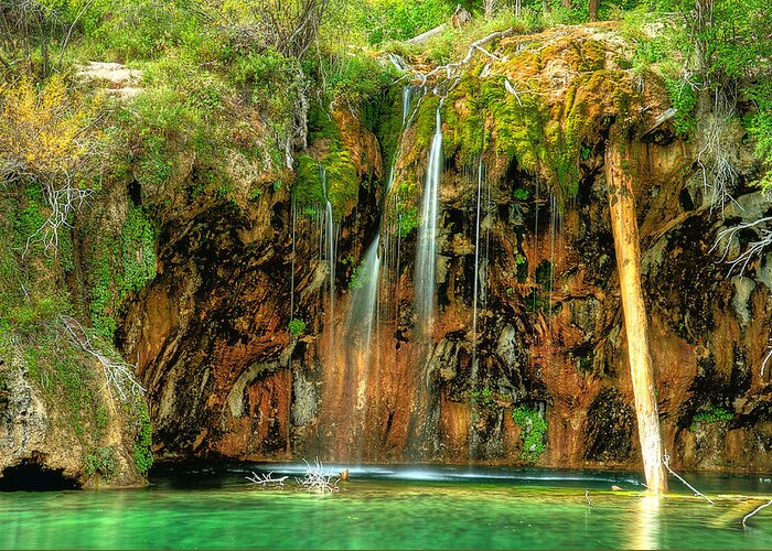 Home Greeting Card featuring the photograph Hanging Lake by Richard Gehlbach