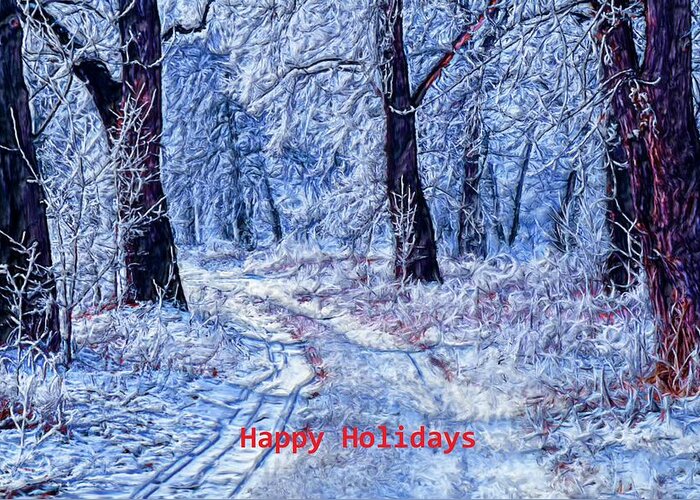 Winter Greeting Card featuring the painting Happy Holidays by Bruce Nutting