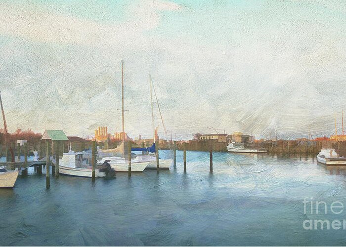 Harbor Greeting Card featuring the photograph Harbor Morning by Terry Rowe