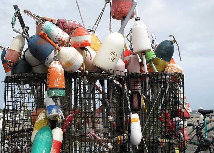 Buoys Greeting Card featuring the photograph Hard Working Buoys by Barbara McDevitt