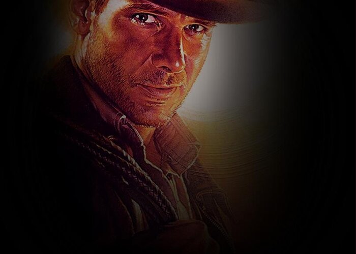 Indy Greeting Card featuring the photograph Harrison Ford as Indiana Jones by Movie Poster Prints