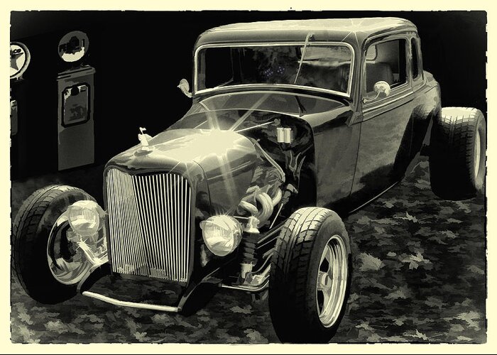 Little Deuce Coupe Greeting Card featuring the digital art Heading to Paradise Road by Gary Baird