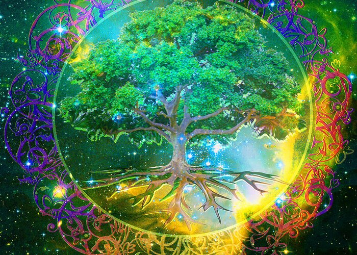 Tree Of Life Health Greeting Card featuring the digital art Health by Amelia Carrie