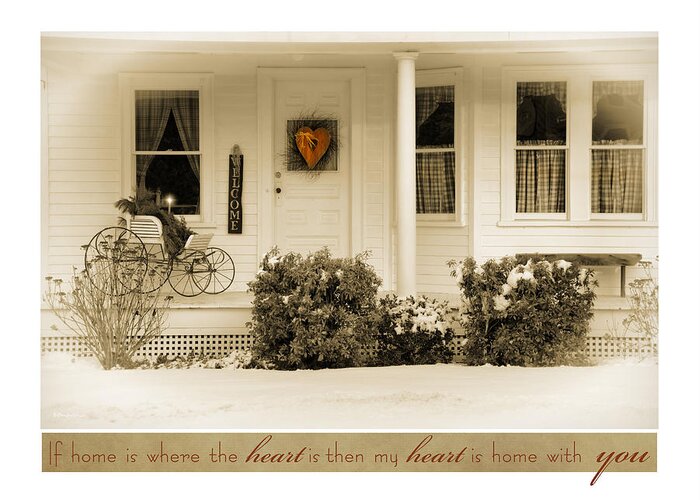 Love Greeting Card featuring the photograph Heart At Home by Robin-Lee Vieira