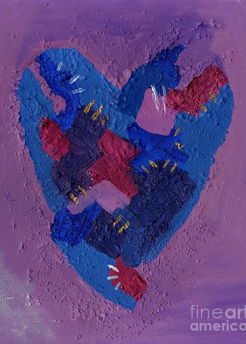 Heart Greeting Card featuring the painting Healing Heart by Julia Stubbe