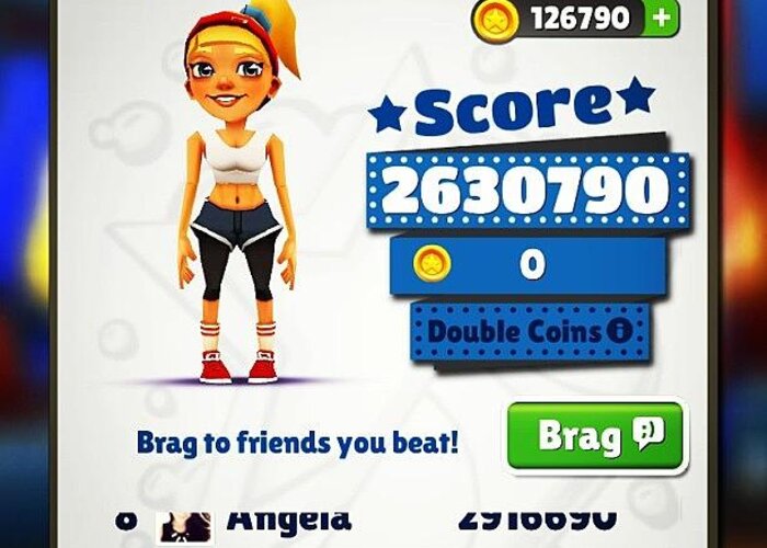 The record in Subway surfers 