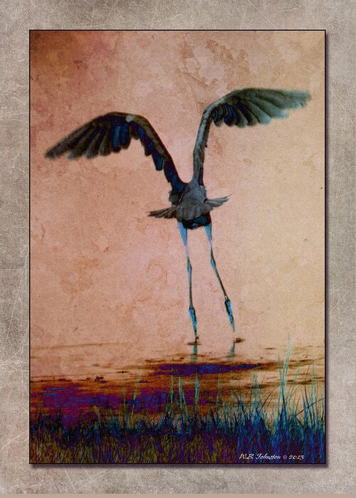 Heron Greeting Card featuring the photograph Heron Ballet by WB Johnston