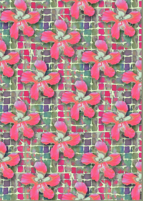 Hibiscus Greeting Card featuring the painting Hibiscus Pink Water by Deborah Runham