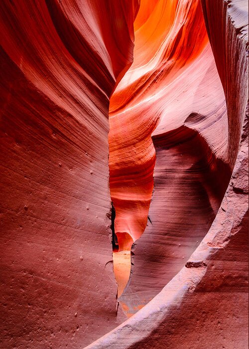 Antelope Canyon Greeting Card featuring the photograph Hidden by Jason Chu