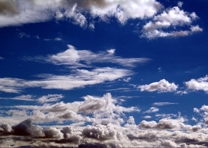 Clouds Greeting Card featuring the photograph High in the Sky #1 Enhanced by Ben Upham III