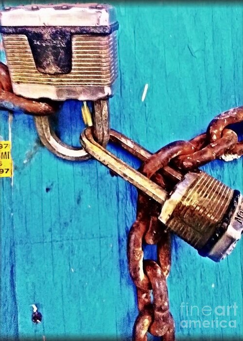 Lock Greeting Card featuring the photograph Hold on Tight by James Aiken