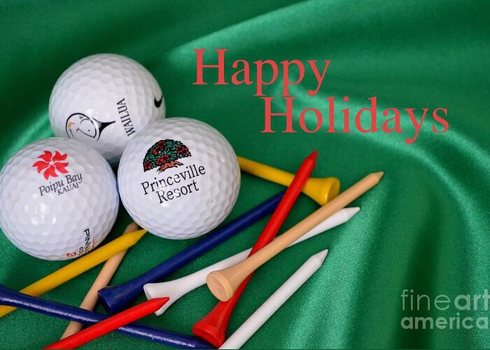 Golf Greeting Card featuring the photograph Holiday Golf by Mary Deal