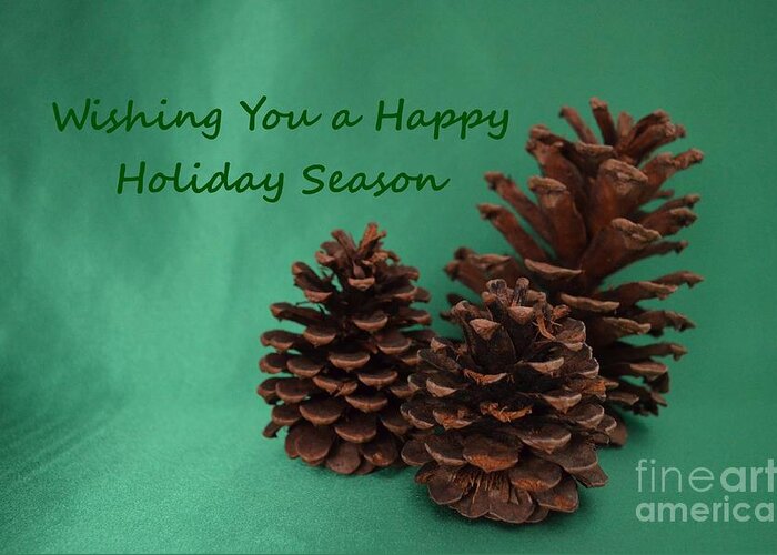 Pine Cones Greeting Card featuring the photograph Holiday Pine Cones by Mary Deal