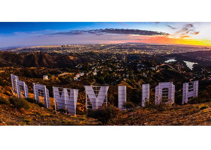 Hollywood Greeting Card featuring the photograph Hollywood by Radek Hofman