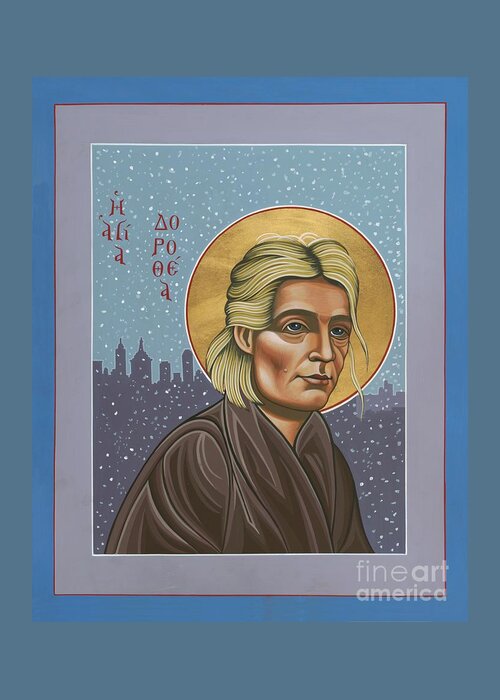 Holy Prophet Dorothy Day Greeting Card featuring the painting Holy Prophet Dorothy Day 154 by William Hart McNichols