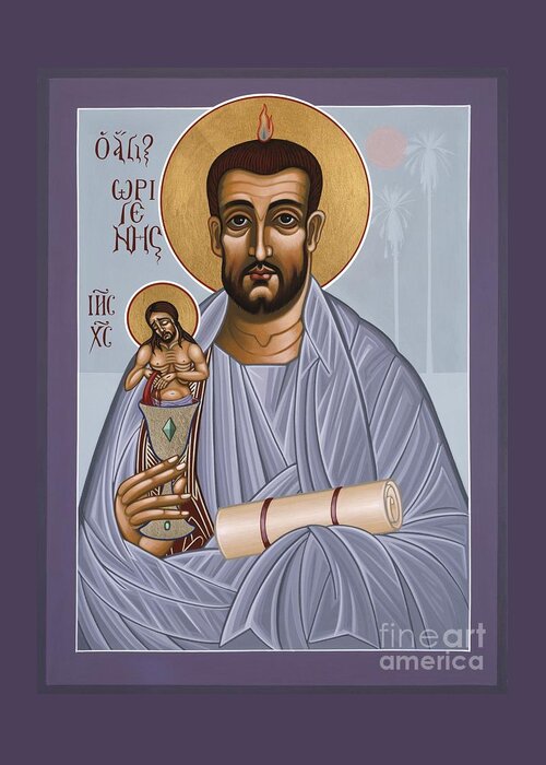 Holy Theologian Origen Greeting Card featuring the painting Holy Theologian Origen 112 by William Hart McNichols