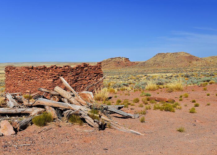 Homolovi Greeting Card featuring the photograph Homolovi Ruins State Park Arizona by Alexandra Till