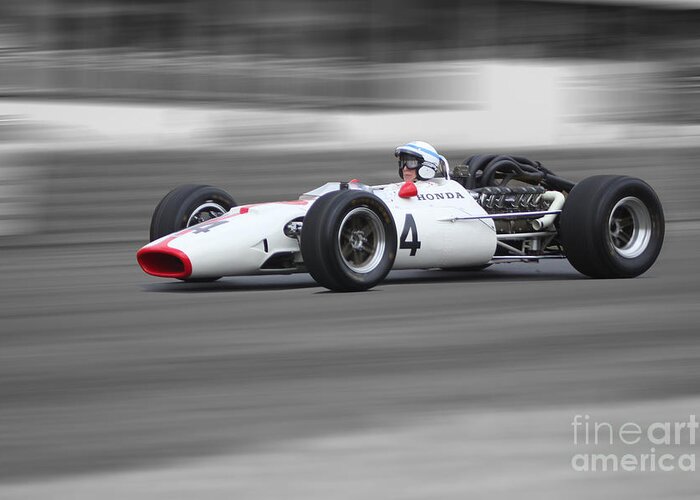 John Surtees Greeting Card featuring the photograph Honda RA300 F1 by Roger Lighterness