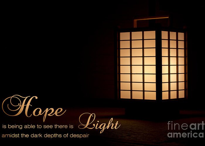 Hope Is Being Able To See There Is Light Greeting Card featuring the photograph Hope is Light in the Darkness by Beverly Claire Kaiya