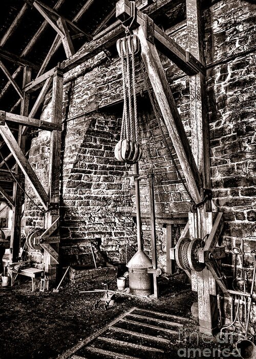 Hopewell Greeting Card featuring the photograph Hopewell Furnace by Olivier Le Queinec