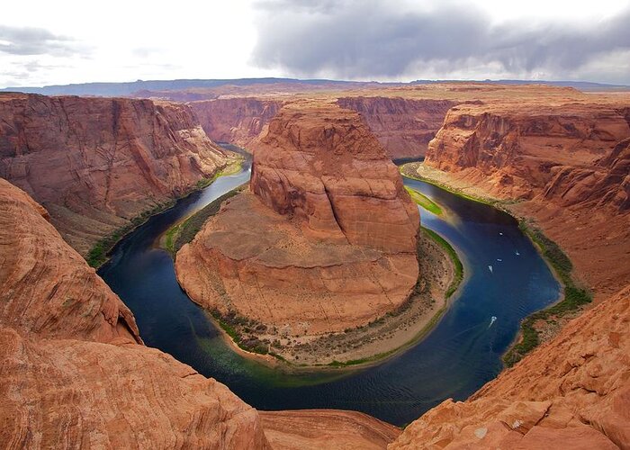 Horseshoe Bend Greeting Card featuring the photograph Horseshoe Bend View 1 by David Beebe