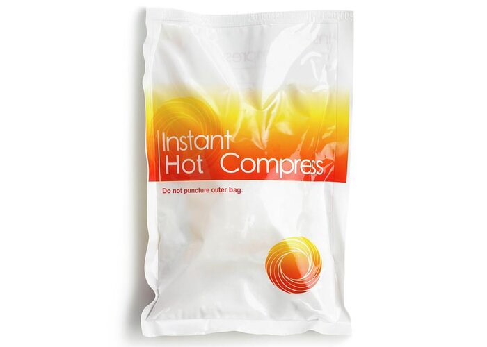 Hot Compress Greeting Card featuring the photograph Hot Compress Pain Relief by Science Photo Library