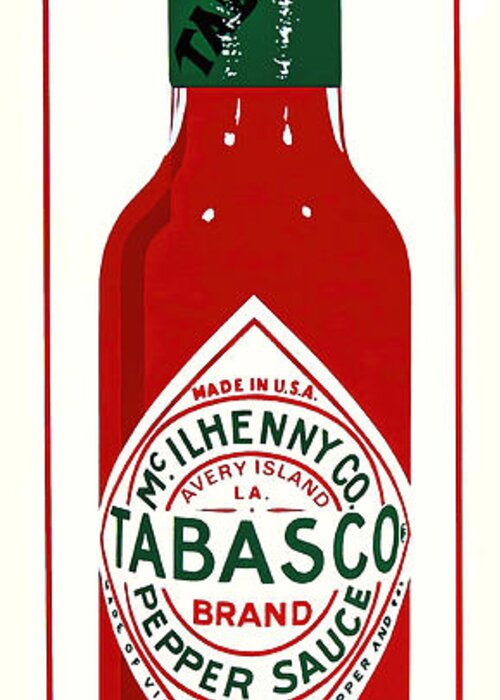 Tabasco Bottle Greeting Card featuring the photograph Hot Stuff by Jon Burch Photography