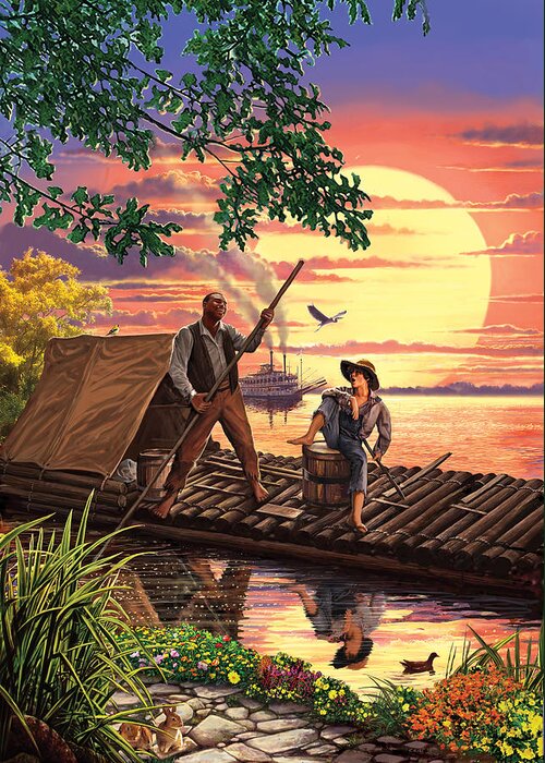 Steve Crisp Greeting Card featuring the photograph Huck Finn Variant 1 by MGL Meiklejohn Graphics Licensing