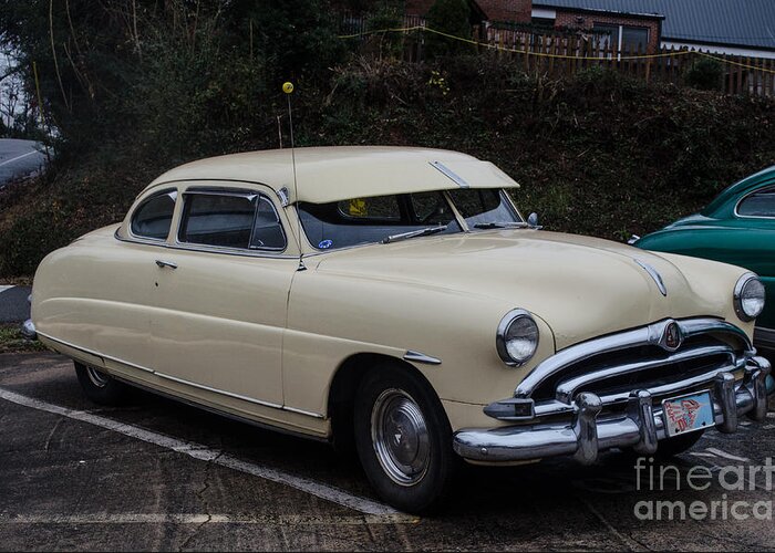 Car Greeting Card featuring the photograph Hudson Hornet 2 by Donna Brown