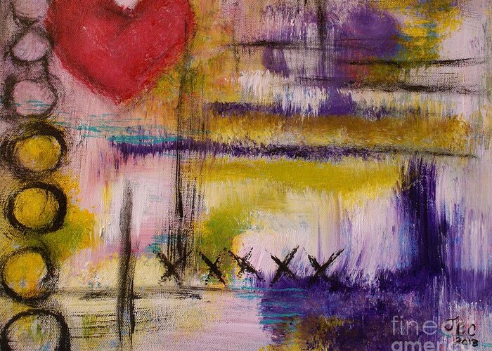 Love Greeting Card featuring the painting Hugs and Kisses by Jane Chesnut