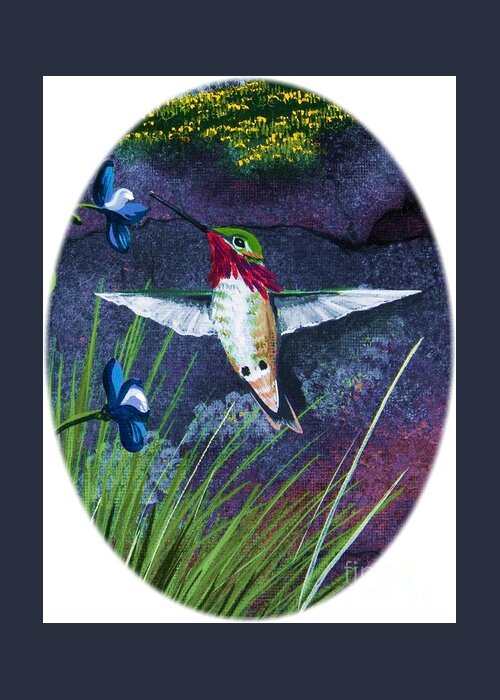 Hummimgbird Greeting Card featuring the painting Hummingbird Two by Jennifer Lake