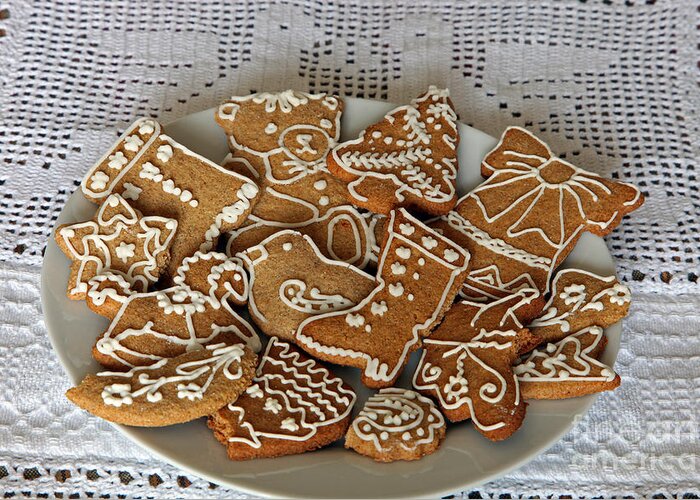 Biscuits Greeting Card featuring the photograph Hungarian Christmas cookies by Ros Drinkwater
