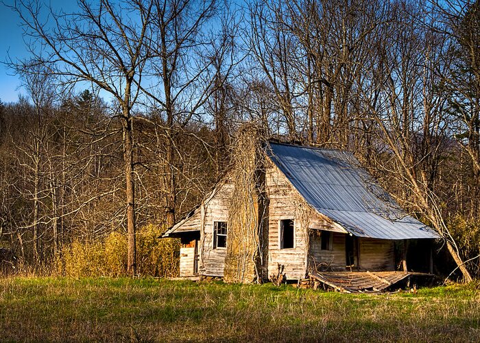 North Georgia Greeting Card featuring the photograph Hunter England Cabin - Rustic North Georgia Cabin by Mark Tisdale