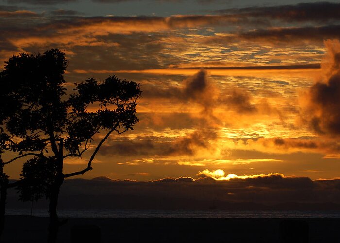 Sunset Greeting Card featuring the photograph Huntington Beach Sunset by Matt Quest