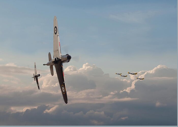Aircraft Greeting Card featuring the photograph Hurricane - Opening Moves by Pat Speirs