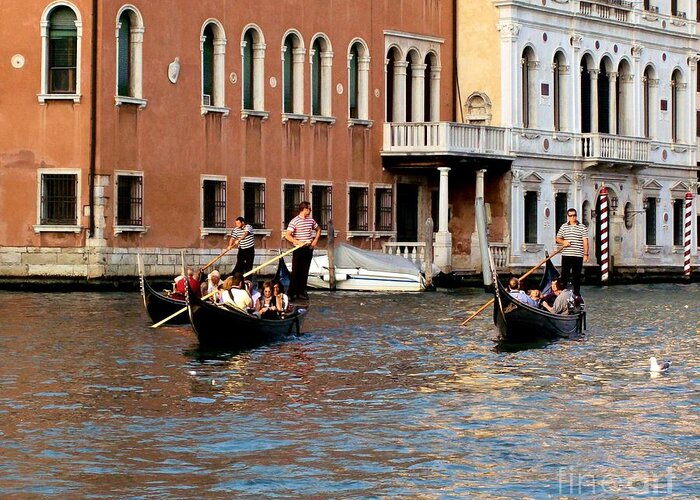 Venice Greeting Card featuring the photograph I Am The Best Gondolier by Marina McLain