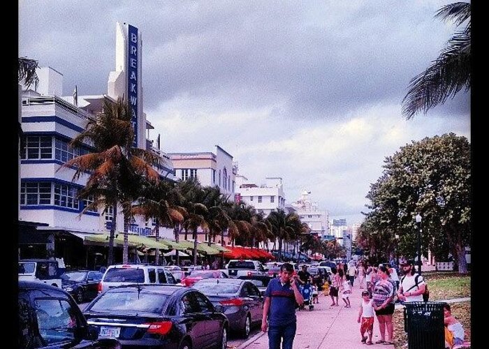 Miami Greeting Card featuring the photograph I Love South Beach! #miami by P Cullen