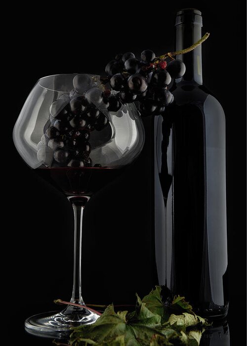 Still Life Greeting Card featuring the photograph I Love Wine ! V by Alessandro Fabiano