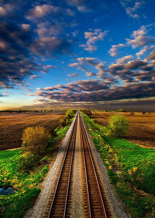 Train Greeting Card featuring the photograph I Will Return by Phil Koch